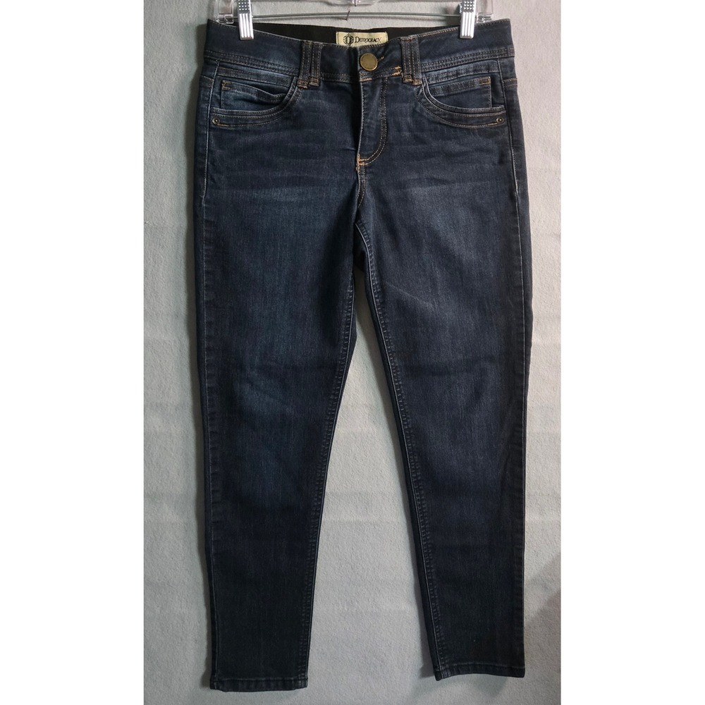 Democracy Ab Technology Skinny Jeans Dark Indigo Stretch Denim Womens 6 Polished